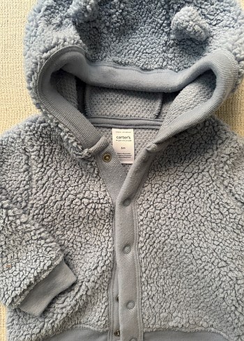 Carters Kapüşonlu mavi Erkek Çocuk Ceket - Görsel 2