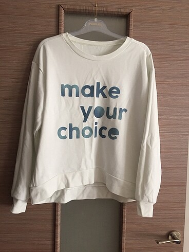 Diğer Önü baskılı beyaz kadın sweatshirt