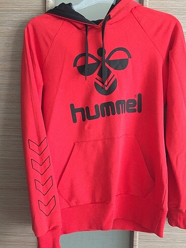 xs Beden Kırmızı kapüşonlu sweatshirt