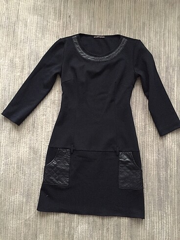 Lacivert elbise - Görsel 2