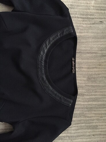 Lacivert elbise - Görsel 3