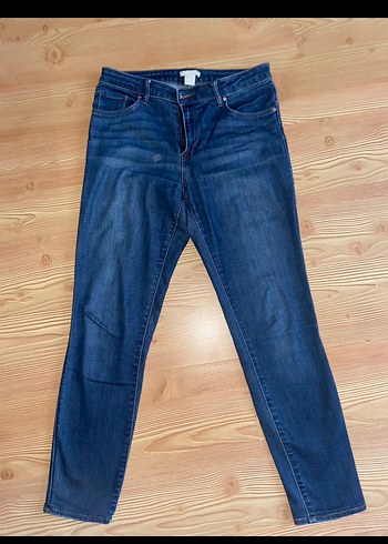 Kadın Lacivert Midi Boy Denim Pantolon