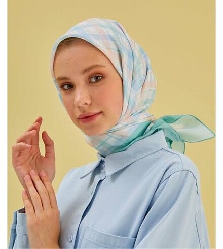 Freshscarfs ekose pamuk ipek mint