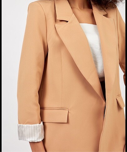 Kol katlamali blazer ceket