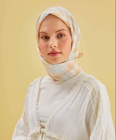 Freshscarfs ekose desen pamuk ipek esrap
