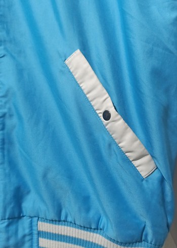 Mavi ve Beyaz Spor erkek Ceket - Görsel 3