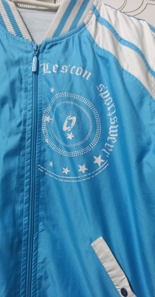 Mavi ve Beyaz Spor erkek Ceket - Görsel 2