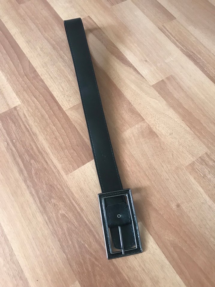 Siyah Minimalist zara model Kemer - Görsel 3