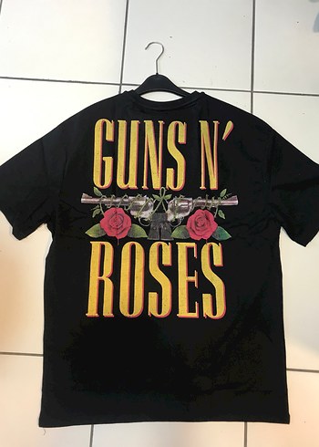 Siyah Guns N' Roses Baskılı Tişört