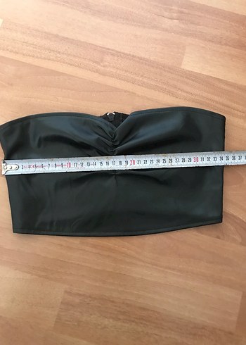 Kadın Siyah Deri Mini Şort ve Bustiyer takım - Görsel 4