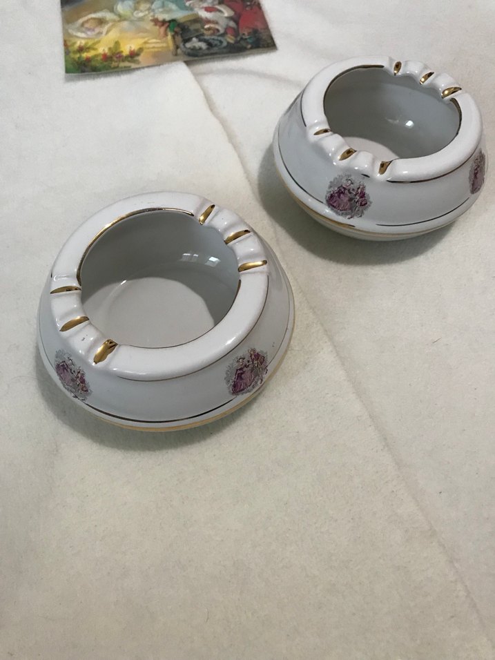 Frogard Desenli Beyaz Porselen Küllük Çifti - Görsel 2