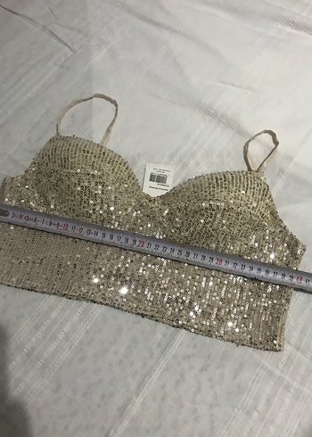 Payet İşlemeli Strappy Bustiyer - Görsel 4