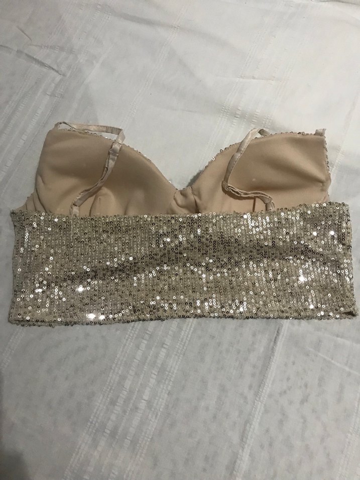 Payet İşlemeli Strappy Bustiyer - Görsel 3