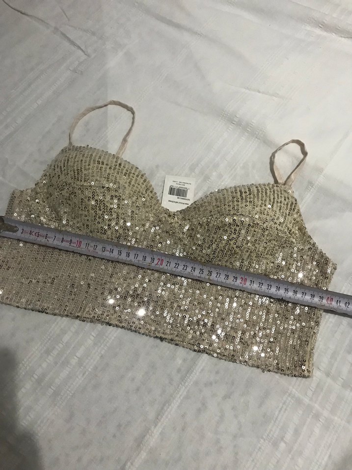 Payet İşlemeli Strappy Bustiyer - Görsel 4