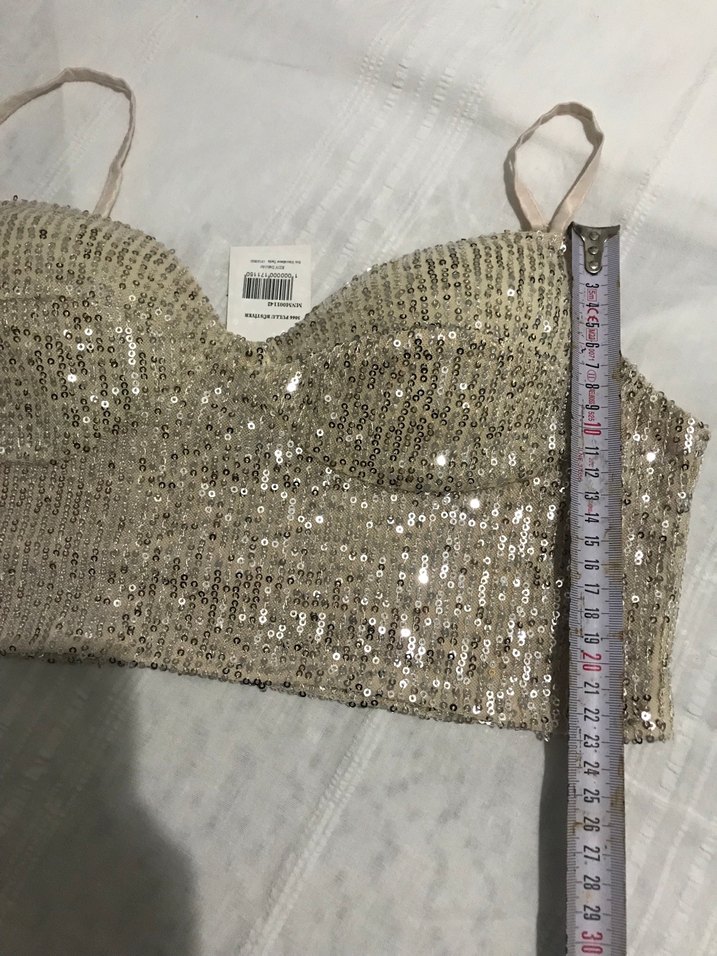 Payet İşlemeli Strappy Bustiyer - Görsel 5