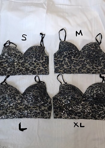 Payetli Yılan Desenli Straplez Büstiyer S - Görsel 7