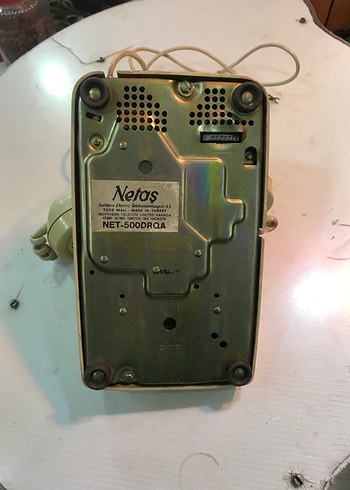 Haki Renkli Antika Retro çevirmeli telefon - Görsel 6