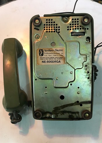 Haki Renkli Antika Retro çevirmeli telefon - Görsel 5