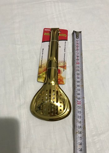5 parça Altın Renkli Parlak Servis Mutfak Araçları Seti - Görsel 3