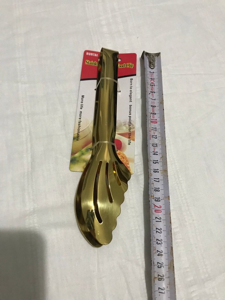 5 parça Altın Renkli Parlak Servis Mutfak Araçları Seti - Görsel 5