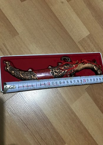 Kırmızı Kılıflı At Başı Dekoratif Kılıç - Görsel 5