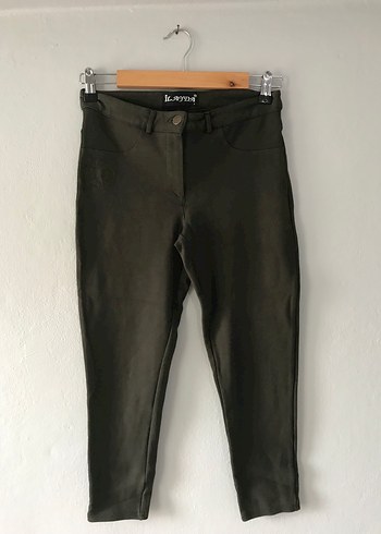 Bordo ve Haki Nakışlı Kadın Pantolon - Görsel 2