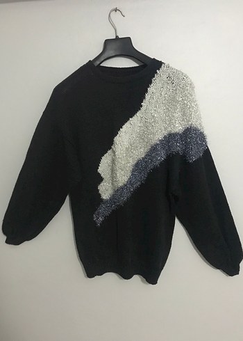 American vintage Renkli Midi Kazak - Görsel 2