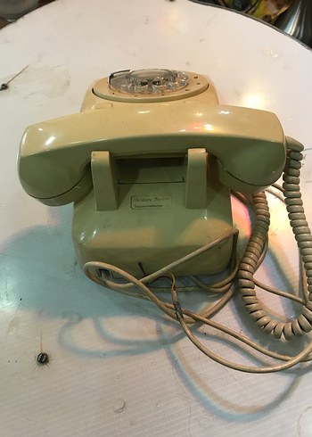 Bej Retro Döner Telefon - Görsel 4