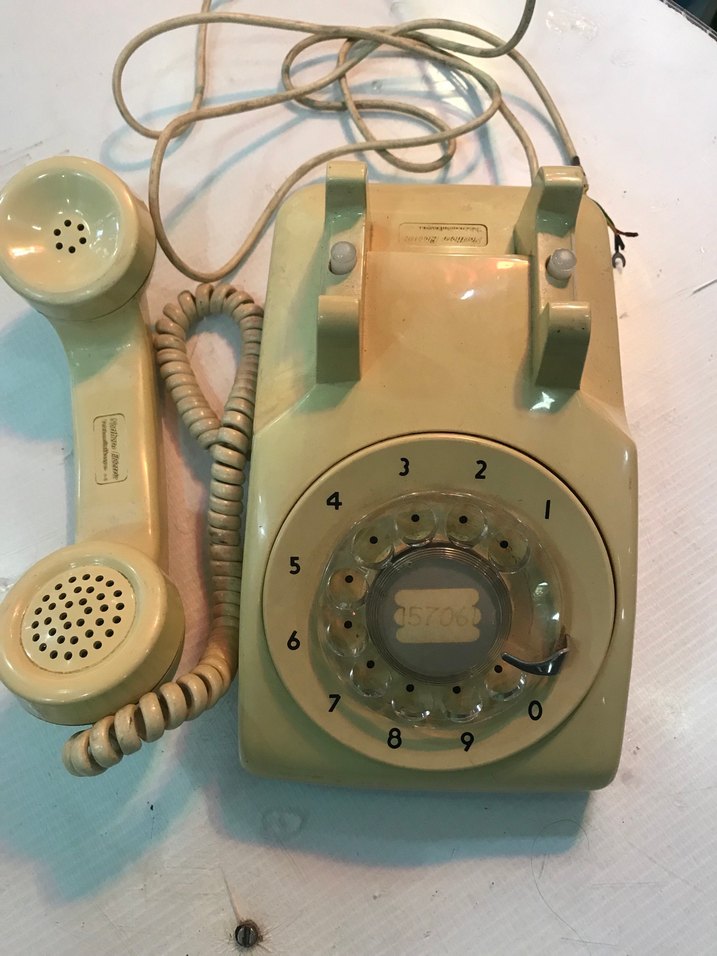 Bej Retro Döner Telefon - Görsel 3