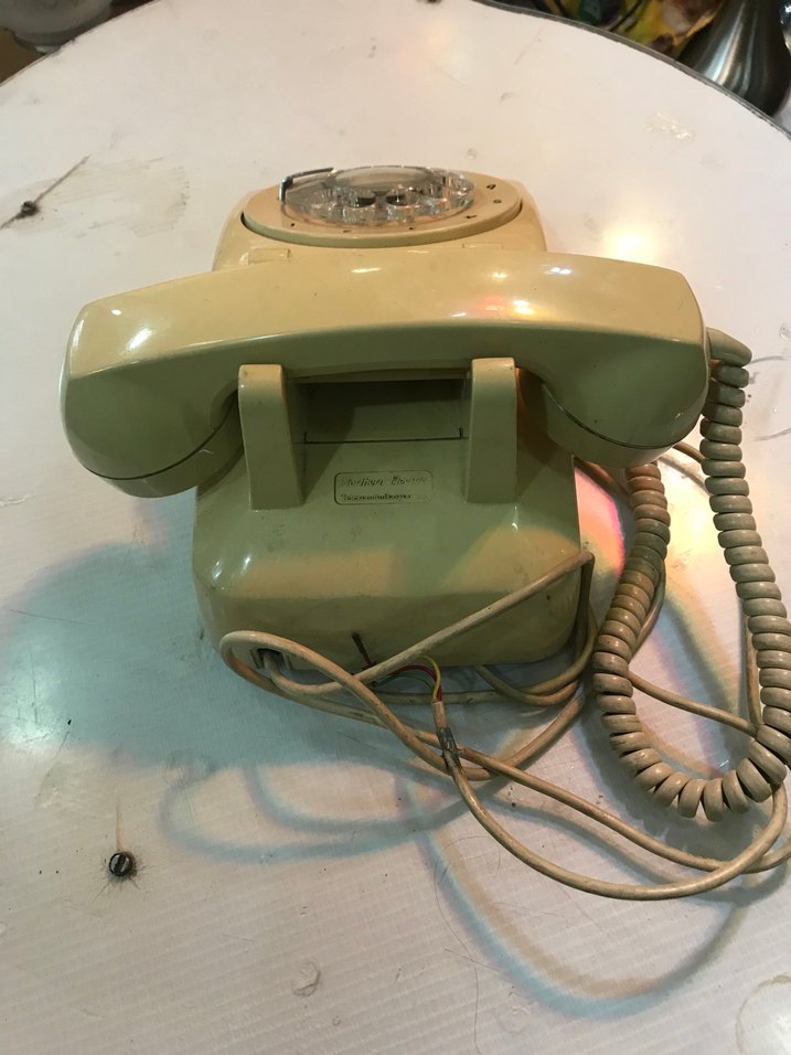Bej Retro Döner Telefon - Görsel 4
