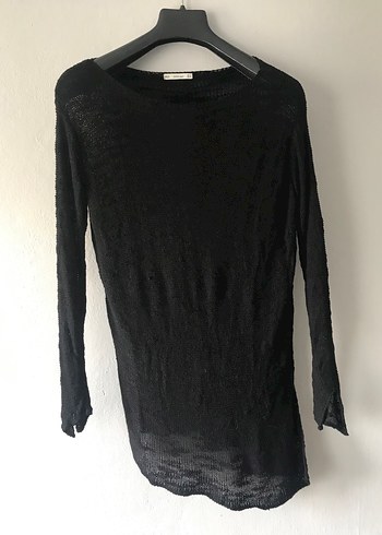 Siyah Zara asimetrik Kadın Kazak - Görsel 3