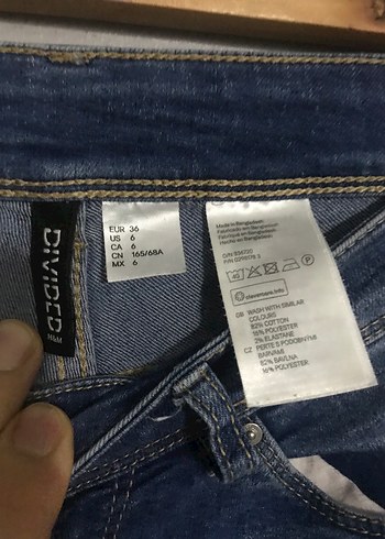 H&M Mavi Kadın Denim Dar Kesim Jean - Görsel 2