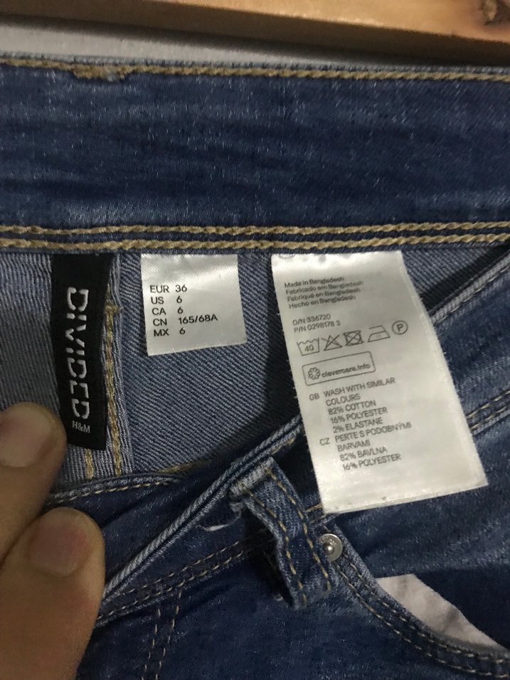 H&M Mavi Kadın Denim Dar Kesim Jean - Görsel 2