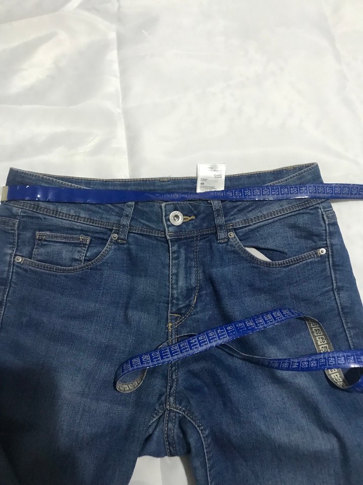 H&M Mavi Kadın Denim Dar Kesim Jean - Görsel 4