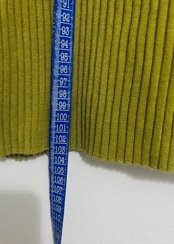 Hardal renk Uzun Kollu Triko Elbise - Görsel 3