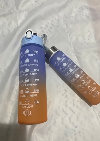 Renkli 2li motivasyon matara seti - Görsel 2