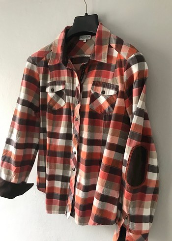 Kadın Kahverengi Kareli Düğmeli Gömlek - Görsel 2