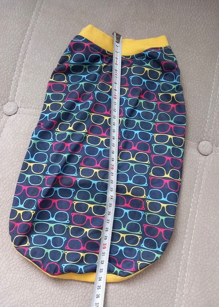 Gözlük desenli kedi elbisesi - Görsel 4