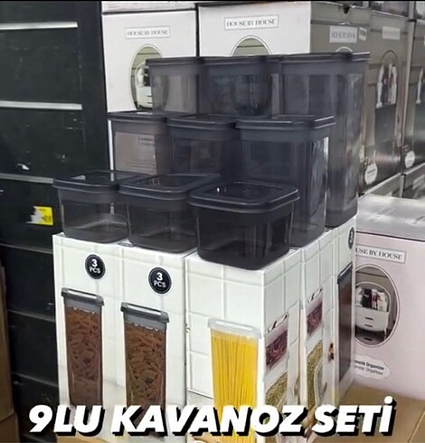3 kutu 9 adet plastik saklama kapları