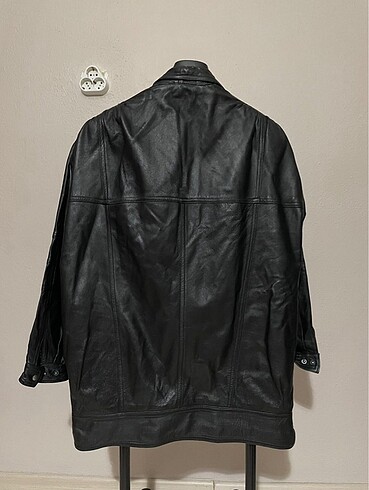 American Vintage Oversize gerçek deri Vintage mont L