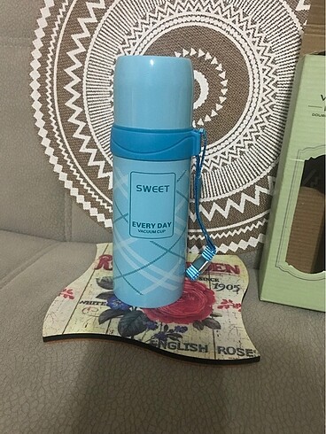 350ml ekoseli renkli metal termos