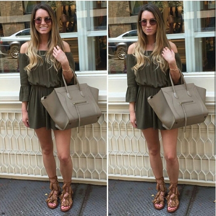 topshop asker yeşili tulum