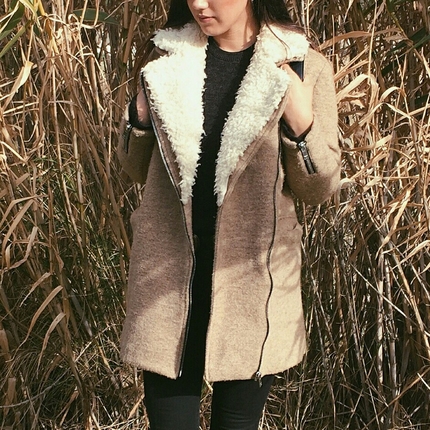 m Beden Pull&bear kaşe kalın kaban