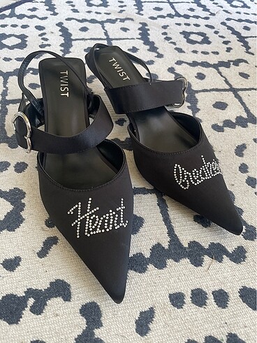 Twist kitten heel topuklu ayakkabı