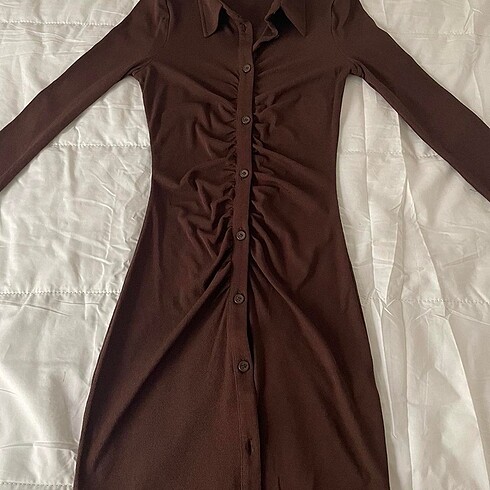 mini düğmeli h&m elbise