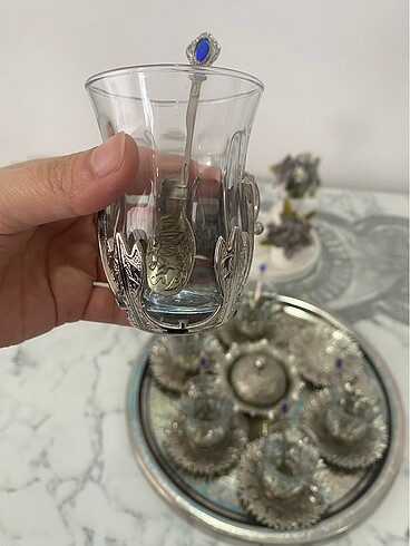 Beden gri Renk Çay seti