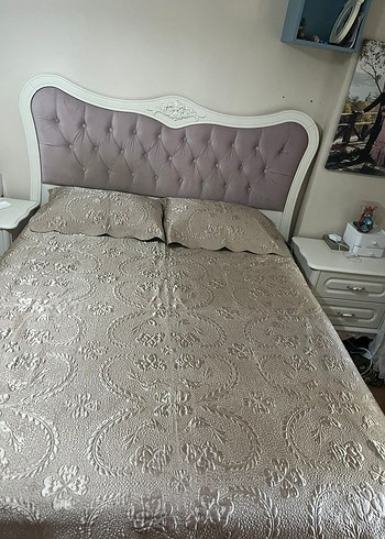 Bej Nakışlı Yatak Örtüsü - Görsel 7