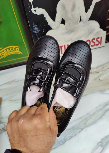 Marc ortopedik 36 numara Siyah Parlak Kadın Günlük Ayakkabı - Görsel 8