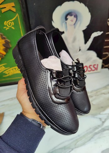 Marc ortopedik 36 numara Siyah Parlak Kadın Günlük Ayakkabı - Görsel 2