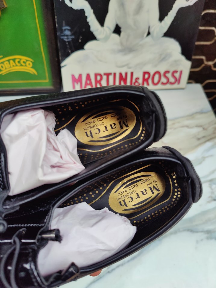 Marc ortopedik 36 numara Siyah Parlak Kadın Günlük Ayakkabı - Görsel 5